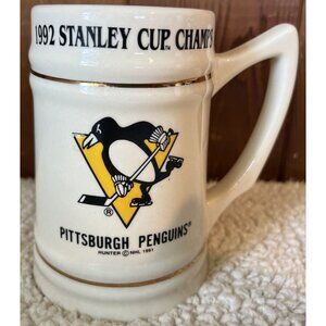 Pittsburgh Penguins Stanley Cup Champions 1992 Beer Stein Mug